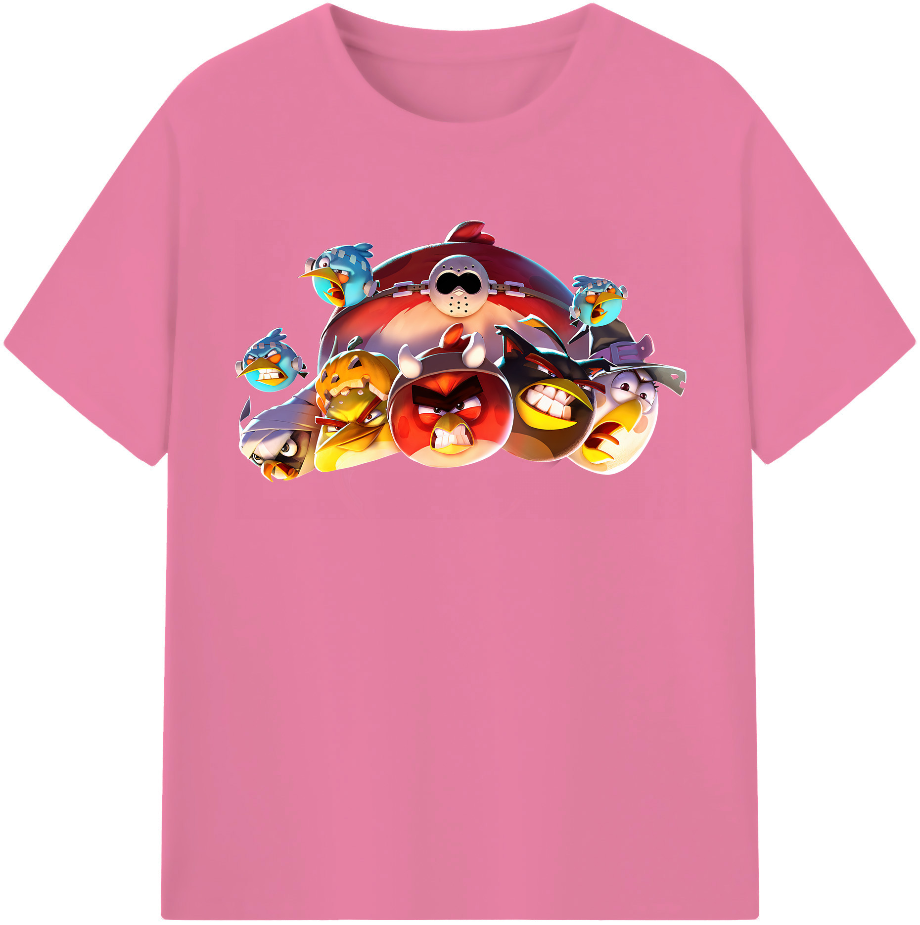 （画像用） Angry Birds アングリーバード 綿100％半袖Tシャツ（フロントプリント）
